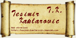 Tešimir Kaplarović vizit kartica